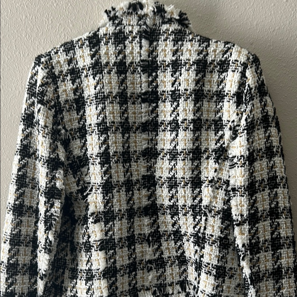 *House of Harlow 1960 Black and White Houndstooth Blazer - Picture 7 of 11